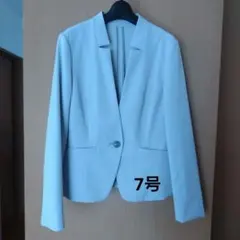 ノーカラージャケット ライトグレー
