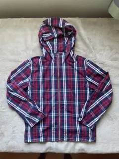 old UNIQLO シェルジャケット ジップパーカー チェック柄 サイズM