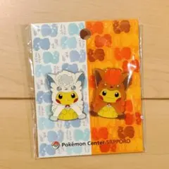 ポケモンセンター限定ピンズセット　アローラロコン&ロコンポンチョ 希少 ポケモンセンター アローラロコン ロコンポンチョのピカチュウ 3
