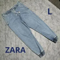 ZARA ウォッシュ加工 デニム ジョガーパンツ