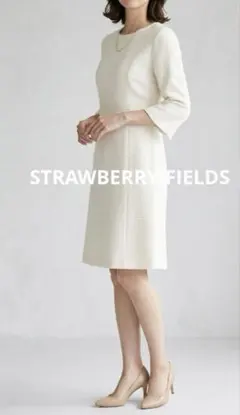 【新品タグ付き】 STRAWBERRY-FIELDSツイードワンピース
