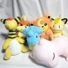ポケモン ぬいぐるみ まとめ売り デンリュウ ラプラス ガーディヒメグマ ミュウ