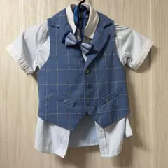 LuoboBeibei フォーマルスーツ 青系 4点セット100