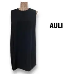 美品 AULI ノースリーブ ワンピース ポリエステル ブラック ★のサムネイル