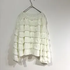 ROSIEE タグ付き フリルブラウス F オフショルダー 2WAY ホワイトのサムネイル