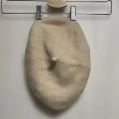 ニット ベレー帽 アイボリー