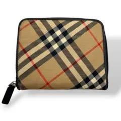 BURBERRY バーバリー ノバチェック ラウンドファスナー 二つ折り財布のサムネイル