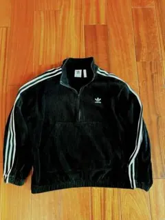 beams別注‼️ adidas コーデュロハーフジップ XL ブラック