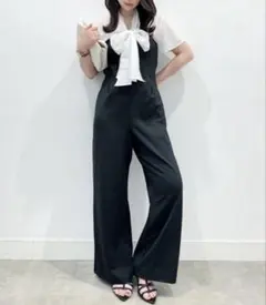 【タグ付】GU ベアキャミソール　サロペットパンツ　黒　L