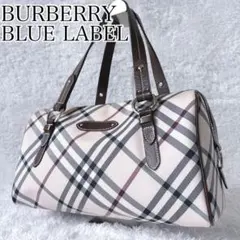 美品✨BURBERRY BLUE LABEL　ミニボストン　ノバチェック　ピンク