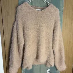 COLZA ベージュ フワフワニット 長袖