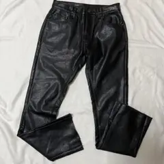 mnml レザー フレアパンツ 28 Sのサムネイル