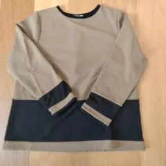 ALPHA CUBIC 長袖トップス Lサイズ ブラウン・ブラック