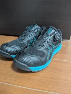 asics 安全靴 BOAシステム搭載 ブラック ブルー - メルカリ