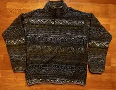 Patagonia フリース スナップT 総柄 Made in USA