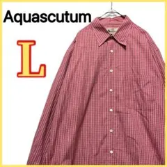 【Aquascutum】 チェック柄 長袖 シャツ ビッグサイズ 定番 レナウンのサムネイル