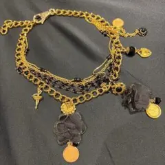 0329□ alice auaa カメオ ピアス レザーブレスレット - メルカリ