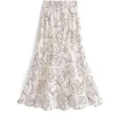 GRL グレイル 花柄シフォンマーメイドスカート tu504 アイボリー S