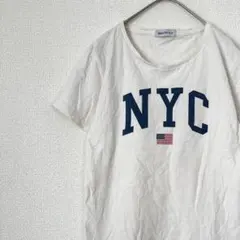BROWNY Tシャツ 半袖 クルーネック NYC ワンポイント 綿100%のサムネイル