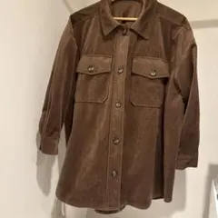 W CLOSET コーデュロイシャツ ブラウン Mのサムネイル