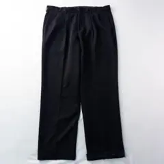ビンテージ古着00s 2タック とろみドレープ ロゴ トラッド ワイドスラックス