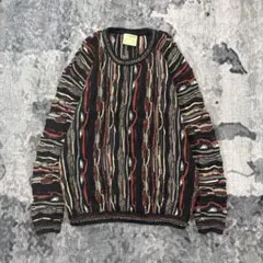 L COOGI クージー 3D立体編みニットセーター マルチカラー Y2Kのサムネイル