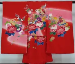 セール品　女の子　3歳　七五三　高級着物　友禅本加工　美品　jk246rym