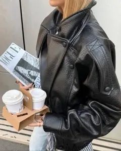 zaraフェイクレザージャケットXXL