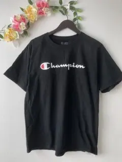 Champion チャンピオン　Tシャツ　トップス　黒　ロゴ　Lのサムネイル