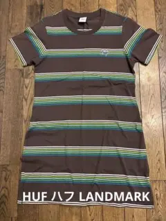 【美品】HUF ハフ LANDMARK ボーダーワンピース M