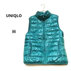 ユニクロ M 緑 ウルトラライトダウンベスト