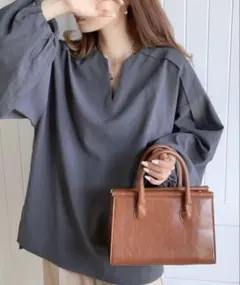 classicalelf 2way バルーン袖キーネックトップスのサムネイル