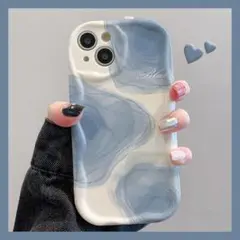 新品未使用♡iPhone 15スマホケース♡ブルークリーム