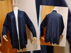 レディース・薄手/長袖カーディガン【紺・ＸＬサイズ】新品