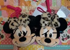 新品タグ付き　ヒョウ柄　ミニー　ショルダーバッグ　ネックポーチ　ディズニー　2点