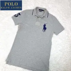 美品✨ポロラルフローレン ビッグポニー ポロシャツ グレー XS