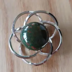 【最終値下げ！】 昭和レトロ 天然石ブローチ