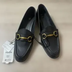 【新品タグ付き】ZARA◇本革ローファー ブラック