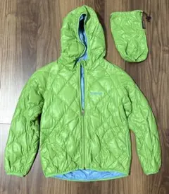 mont-bell軽量ダウンパーカーグリーン・ブルー