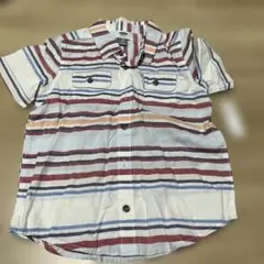 【新品未使用タグ付き美品】OLD NAVY 半袖シャツ 110cm ストライプ