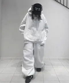 YÁCA グレー スウェットパーカー Lサイズ