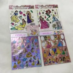 ディズニープリンセス ホログラムエンボスシール含む5点セット