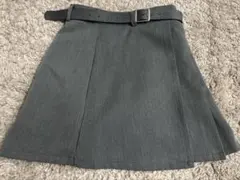 グレー プリーツスカート インパンつき