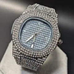 ダイヤモンド クォーツ時計 hiphop グリッター　ダイアモンド ダイヤモンド クォーツ時計 hiphop グリッター ダイアモンド - メルカリ