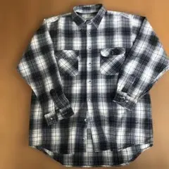 APALETTA 黒白チェック ネルシャツ L