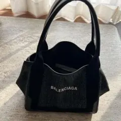 BALENCIAGA バレンシアガ カバス S トートバッグ ブラック デニムのサムネイル