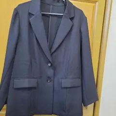 ネイビー シングルボタン ブレザー上着