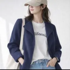 美品 ユニクロ×ジルサンダー ＋J ダブルフェイス スタンドカラージャケット L