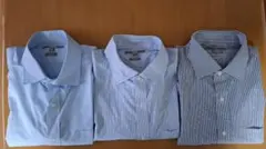 UNIQLO スリムフィット ワイドスプレットカラー シャツ3枚セット Lサイズ