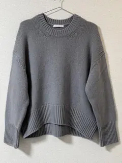 GALERIE VIE ファインウール クルーネックプルオーバー S グレー